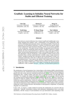 GradInit: Learning to Initialize Neural Networks for Stable and
  Efficient Training