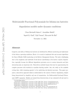 Multivariable Fractional Polynomials for lithium-ion batteries
  degradation models under dynamic conditions