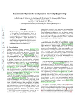 Recommender Systems for Configuration Knowledge Engineering