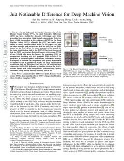 Just Noticeable Difference for Deep Machine Vision