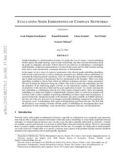 Evaluating Node Embeddings of Complex Networks