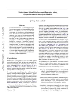 Model-based Meta Reinforcement Learning using Graph Structured Surrogate
  Models