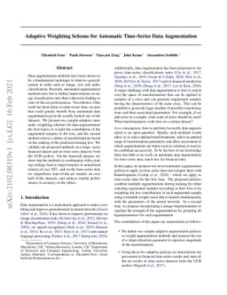 Adaptive Weighting Scheme for Automatic Time-Series Data Augmentation