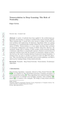 Neuroevolution in Deep Learning: The Role of Neutrality