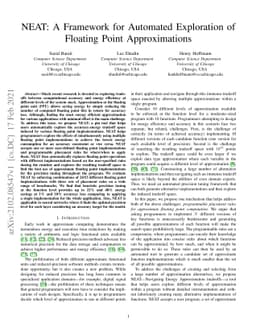 NEAT: A Framework for Automated Exploration of Floating Point
  Approximations