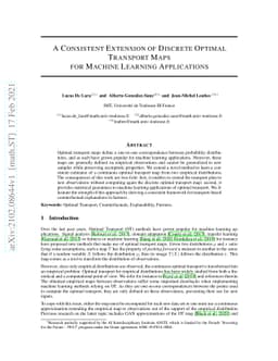 A Consistent Extension of Discrete Optimal Transport Maps for Machine
  Learning Applications