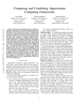 Comparing and Combining Approximate Computing Frameworks