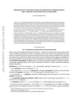 Probabilistic constructions in continuous combinatorics and a bridge to
  distributed algorithms