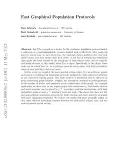 Fast Graphical Population Protocols