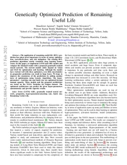 Genetically Optimized Prediction of Remaining Useful Life