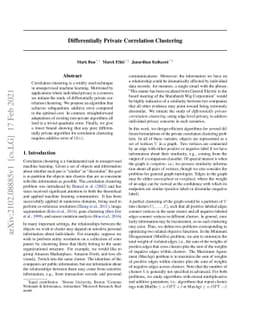 Differentially Private Correlation Clustering