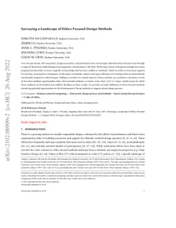 Surveying the Landscape of Ethics-Focused Design Methods