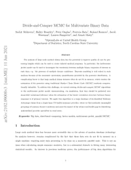 Divide-and-Conquer MCMC for Multivariate Binary Data