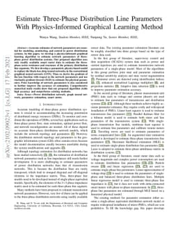 Estimate Three-Phase Distribution Line Parameters With Physics-Informed
  Graphical Learning Method