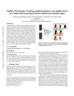 TapNet: The Design, Training, Implementation, and Applications of a
  Multi-Task Learning CNN for Off-Screen Mobile Input