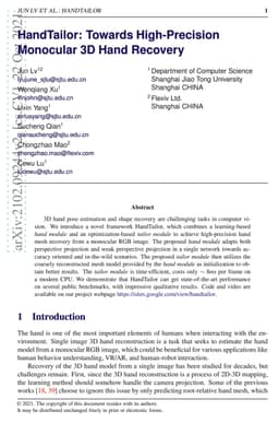 HandTailor: Towards High-Precision Monocular 3D Hand Recovery