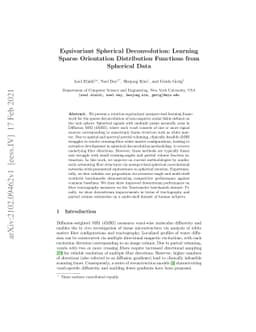 Equivariant Spherical Deconvolution: Learning Sparse Orientation
  Distribution Functions from Spherical Data