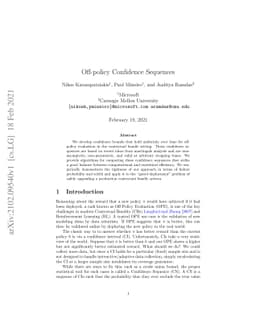 Off-policy Confidence Sequences