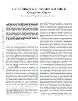 The Effectiveness of Subsidies and Tolls in Congestion Games