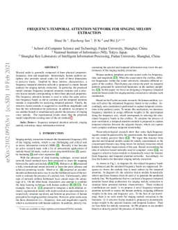Frequency-Temporal Attention Network for Singing Melody Extraction