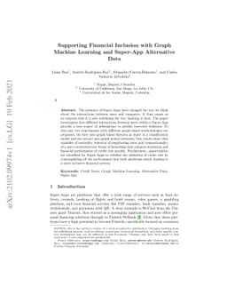 Supporting Financial Inclusion with Graph Machine Learning and Super-App
  Alternative Data