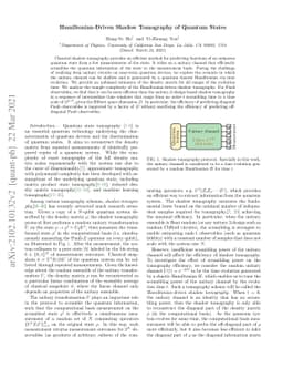 Hamiltonian-Driven Shadow Tomography of Quantum States