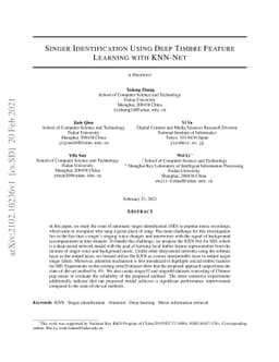 Singer Identification Using Deep Timbre Feature Learning with KNN-Net
