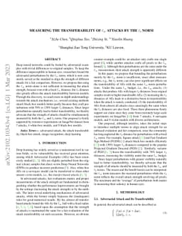 Measuring the Transferability of $\ell_\infty$ Attacks by the $\ell_2$
  Norm
