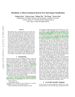 MetaDelta: A Meta-Learning System for Few-shot Image Classification