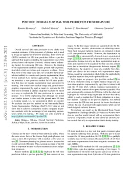 Post-hoc Overall Survival Time Prediction from Brain MRI