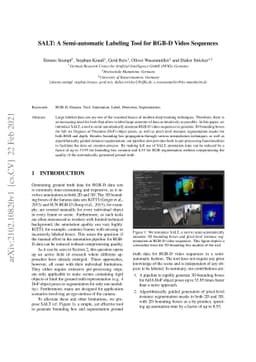 SALT: A Semi-automatic Labeling Tool for RGB-D Video Sequences