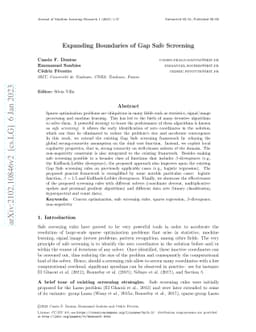 Expanding boundaries of Gap Safe screening