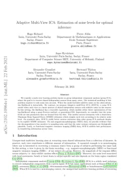 Adaptive Multi-View ICA: Estimation of noise levels for optimal
  inference