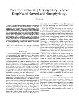 Coherence of Working Memory Study Between Deep Neural Network and
  Neurophysiology