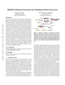 REMOD: Relation Extraction for Modeling Online Discourse