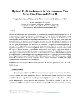Optimal Prediction Intervals for Macroeconomic Time Series Using Chaos
  and NSGA II
