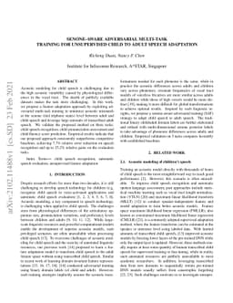 Senone-aware Adversarial Multi-task Training for Unsupervised Child to
  Adult Speech Adaptation