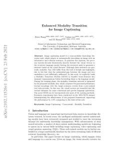 Enhanced Modality Transition for Image Captioning