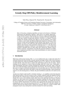 Greedy-Step Off-Policy Reinforcement Learning