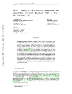 EBMs Trained with Maximum Likelihood are Generator Models Trained with a
  Self-adverserial Loss
