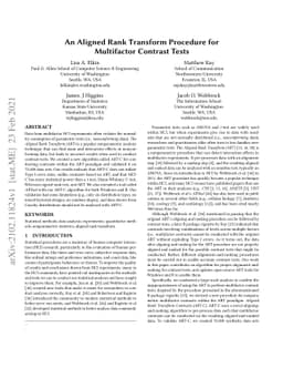 An Aligned Rank Transform Procedure for Multifactor Contrast Tests