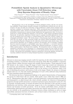 Probabilistic Spatial Analysis in Quantitative Microscopy with
  Uncertainty-Aware Cell Detection using Deep Bayesian Regression of Density
  Maps