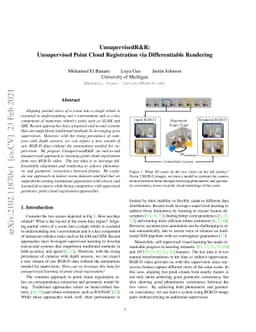 UnsupervisedR&R: Unsupervised Point Cloud Registration via
  Differentiable Rendering