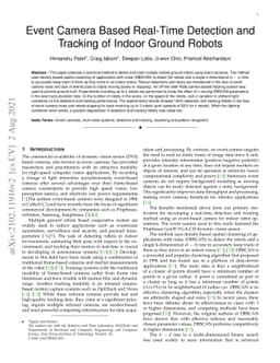 Event Camera Based Real-Time Detection and Tracking of Indoor Ground
  Robots