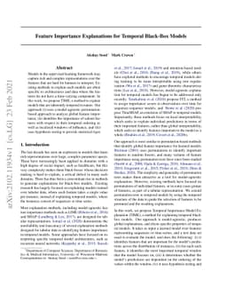 Feature Importance Explanations for Temporal Black-Box Models