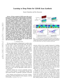 Learning to Drop Points for LiDAR Scan Synthesis