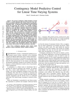 Contingency Model Predictive Control for Linear Time-Varying Systems