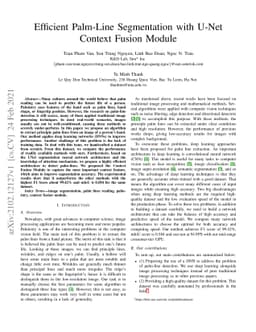 Efficient Palm-Line Segmentation with U-Net Context Fusion Module