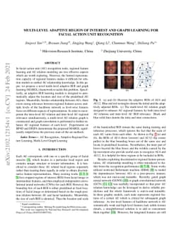 Multi-Level Adaptive Region of Interest and Graph Learning for Facial
  Action Unit Recognition
