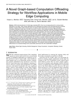 A Novel Graph-based Computation Offloading Strategy for Workflow
  Applications in Mobile Edge Computing